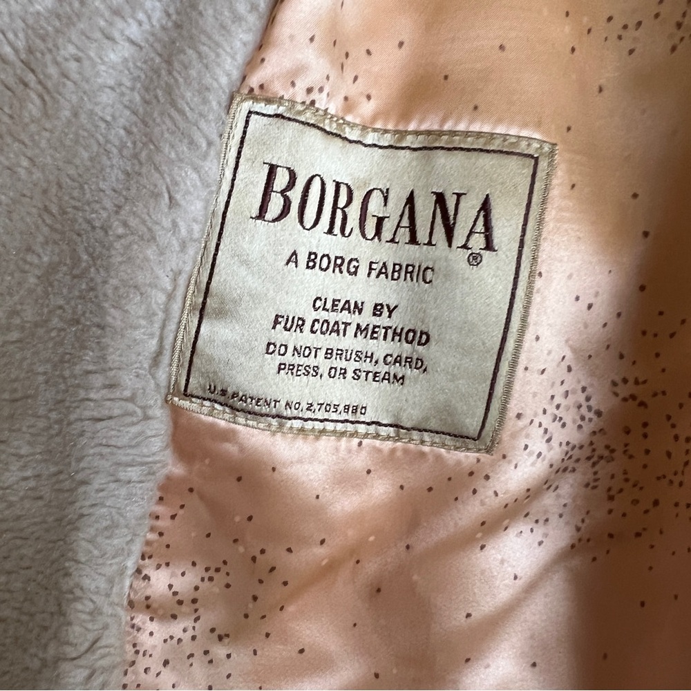 Vintage Borgana Cream Faux Fur Swing Coat 60s - Picture 4 of 8